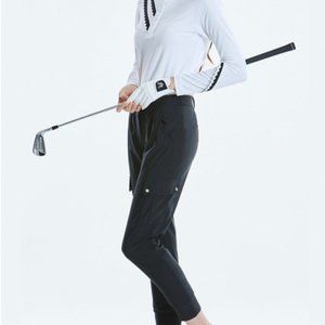 Nevermindall Golf Edge Side Pocket Cargo Pants in Black